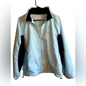 WILSON two toned blue zip up windbreaker | women’s XLARGE